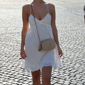 H&M Eyelet Tie Back Dress